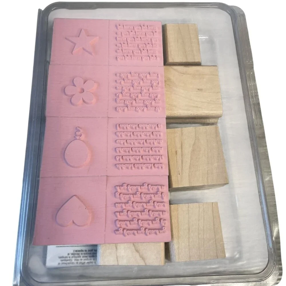 Stampin' Up! Two-Step Stampin' Mini Messages Wood Mounted Stamp‎ Set Sentiment